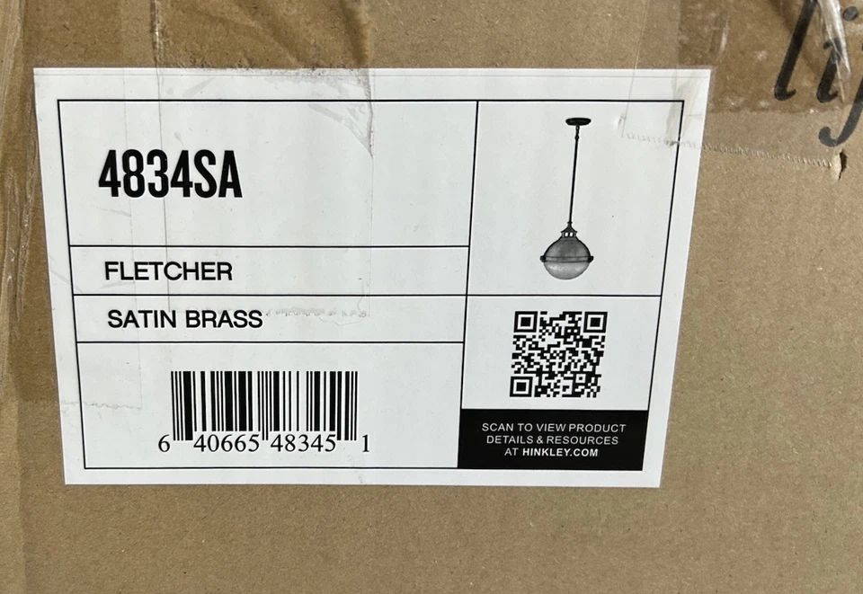 Hinkley Lighting 4834SA Fletcher 2 Light 14"W Pendant - Satin Brass - Image 4 of 4