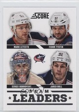 2013-14 Score Team Leaders Mark Letestu Fedor Tyutin Sergei Bobrovsky #558 0b3