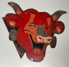 Vintage Die lachende Kuh"La Vache qui rit" Metall-Schild- Design Benjamin Rabier