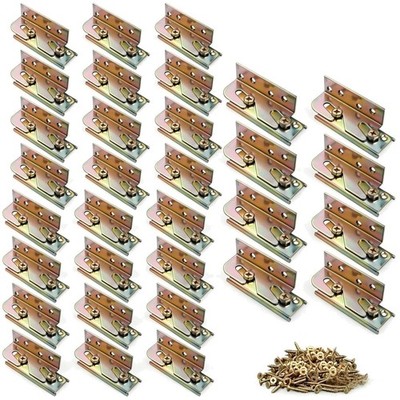 Heavy Duty 32 Pack Bed Rail Brackets - Wooden Frame Fittings