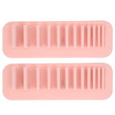 2 PCS Makeup Brush Drying Rack Collapsible Tree Holder Support Silicone Tray