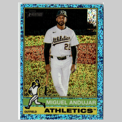Miguel Andujar #677 2025 Topps Heritage High Number Sparkle Athletics Baseball