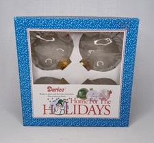 Darice Home For The Holidays 4 Clear Glass Heart Shaped Christmas Tree Ornaments