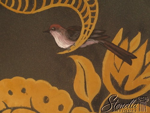 38900B: Chinosorie Gold Decorated Hand Paint Panel w. Birds ~ New - Picture 5 of 9