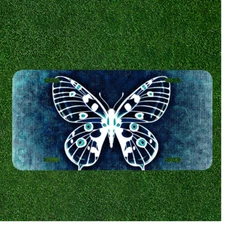 Custom Personalized License Plate Auto Tag With Stunning Dragon Fly Design