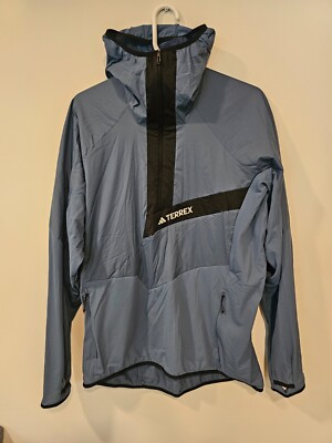 adidas Men XL TERREX TECHROCK ULTRALIGHT 1/2-ZIP HOODED FLEECE JACKET HJ7362 NEW
