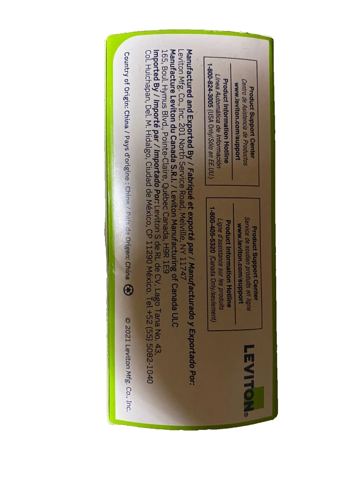 Leviton AFCI & GFCI Tamper-Resistant Duplex Receptacle 20A Black T5825-E - Image 3 of 4