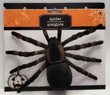 Large Tarantula Spider Scary Halloween Prop Decor Black Flecked Arachnid