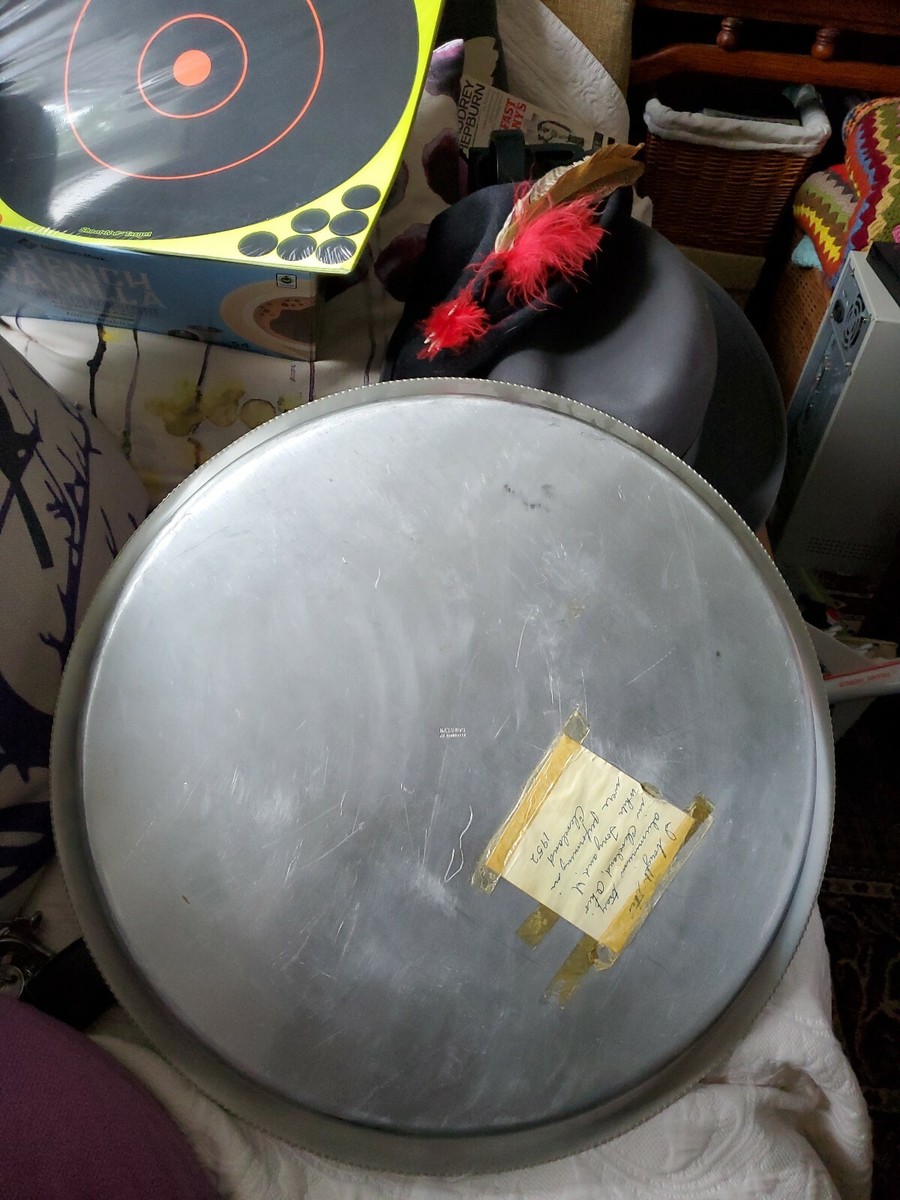 Aluminum By Gailstyn, large Round Tray Vintage 1952 16