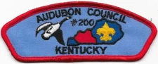 Audubon Council Strip Left Twill T5 Cloth Back CSP SAP Boy Scouts of America BSA