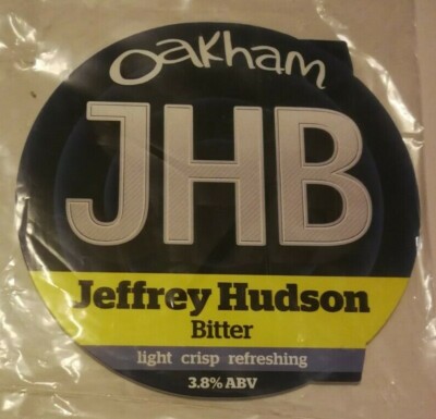 OAKHAM Brauerei JHB Pumpclip Real Ale Bier Abzeichen vorne NEU Jeffrey Hudson Bitter