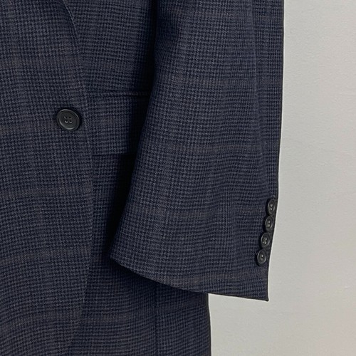 Joseph & Feiss Wool Sport Coat Mens 54L Blue Houndstooth Blazer Suit Jacket - Picture 5 of 17