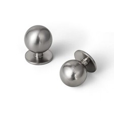 12PCS Brushed Satin Nickel Cabinet Knobs 1 Inch Round Modern Minimalist Pulls