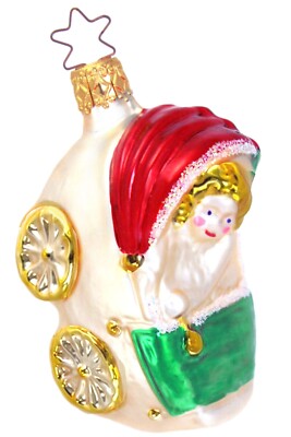 Inge Glas OWC 4409 Large Doll Buggy with Doll German Glass NEW w/FREE Gift Box