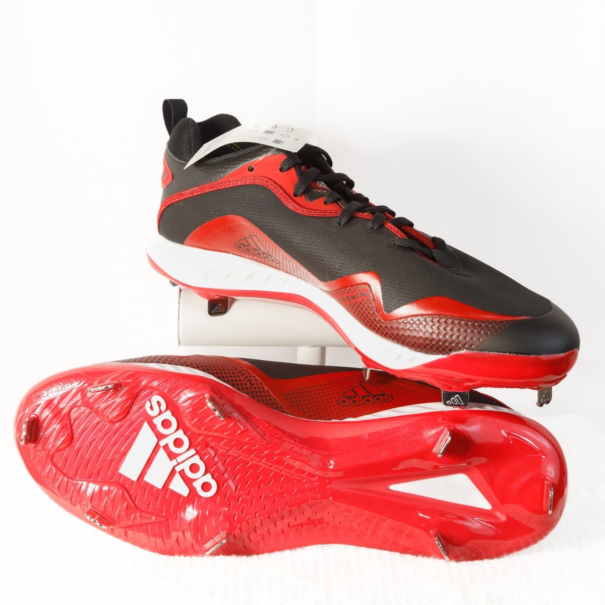 Adidas Icon VI 6 Bounce Metal Baseball Cleats Black/Red  display picture 2