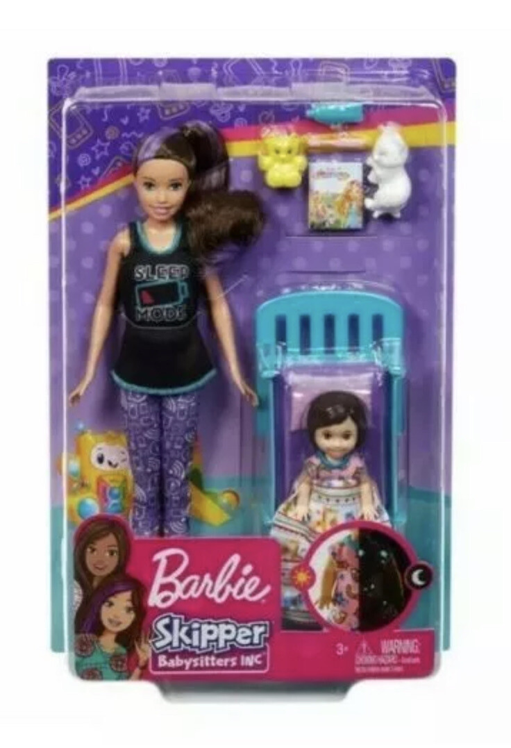barbie dvj60 babysitter playset