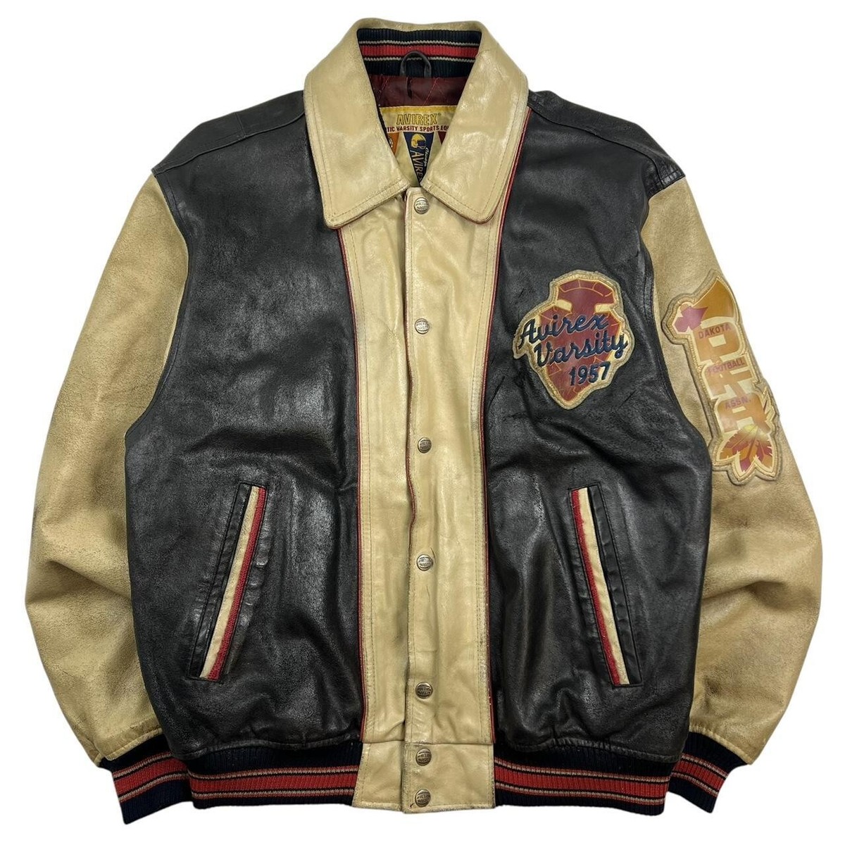 Vintage Avirex Sioux Football Team, Dakota Football ASSN Leather - Main Image