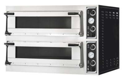 Pizzaofen 8 Pizzen bis Ø 35 cm 400 V 13,8 kW extra große Fenster NEU Gastlando