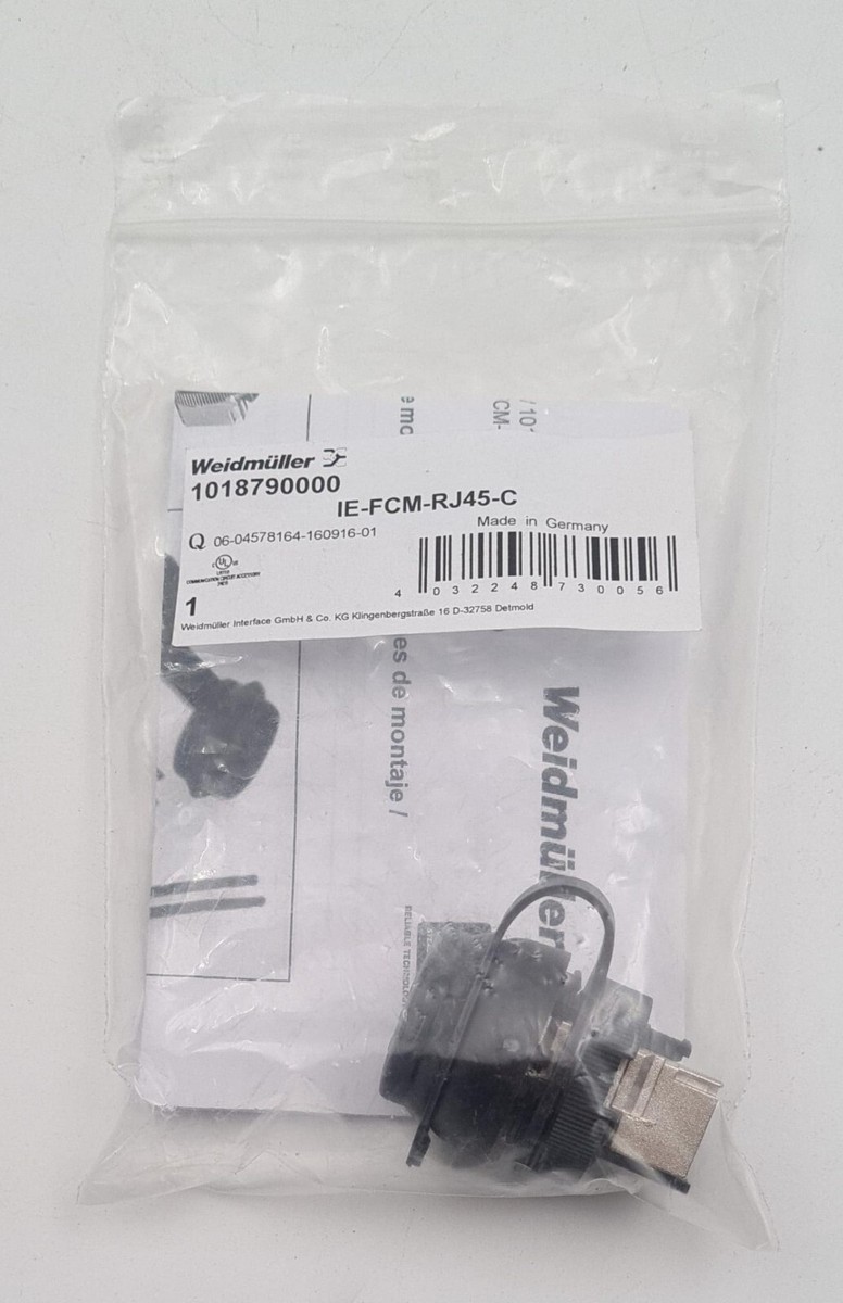 C LOT OF 5] NEW - Weidmuller Coupler Converter IE-FCM-RJ45-C