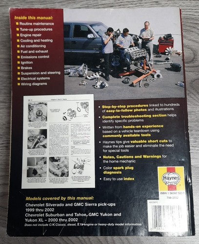 Haynes Repair Manual #24066 For Chevrolet Silverado & GMC Sierra 1999 Thru 2002 - Picture 2 of 8