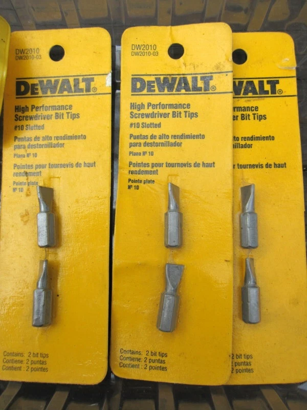 3 pack Dewalt Screwdriver Bit #10 slotted 5 pcs Pittsburgh Forge screw extractor - Image 2 of 4