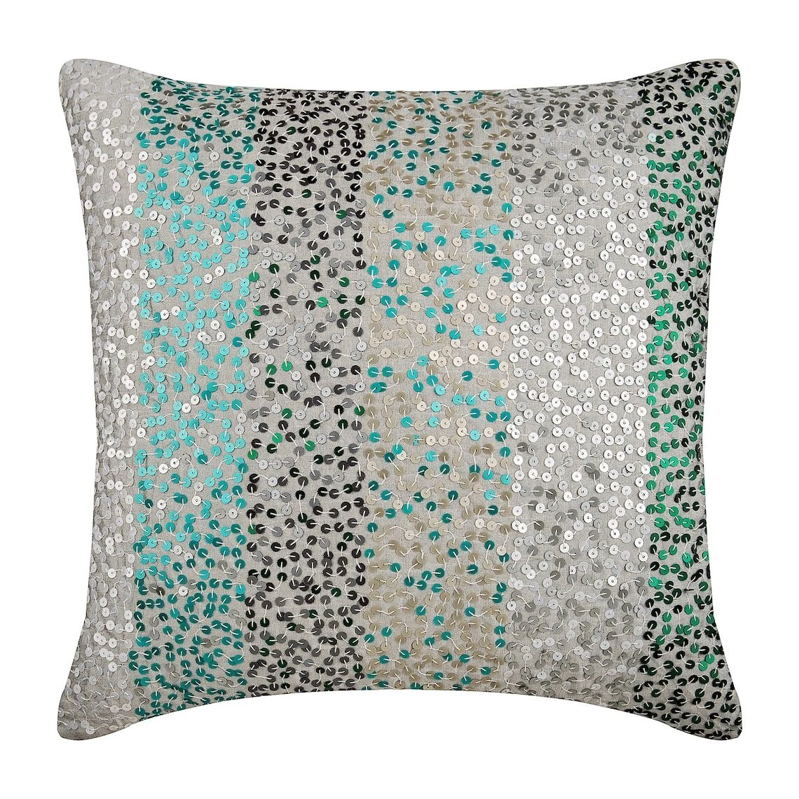Decorative Pillow Cover Grey 16"x16", Square Silk Ombre Modern - Aromatherapy
