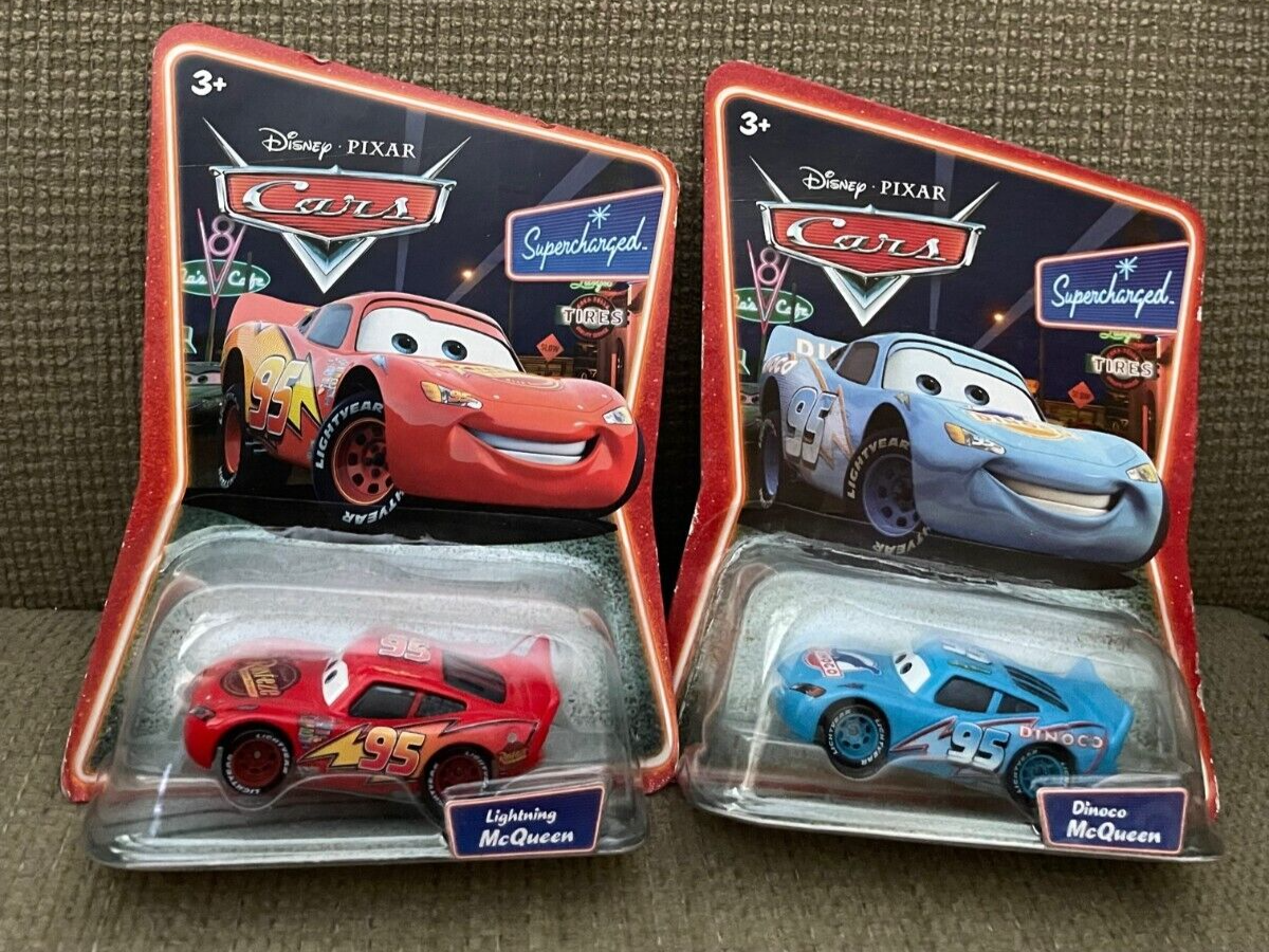 Disney Cars Supercharged Dinoco McQueen & Lightning McQueen *NEW