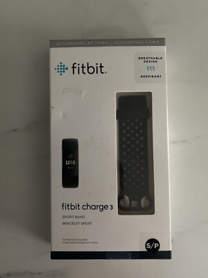Fitbit Charge 3 Black Sports Band Size Small New sealed Box  display picture 2