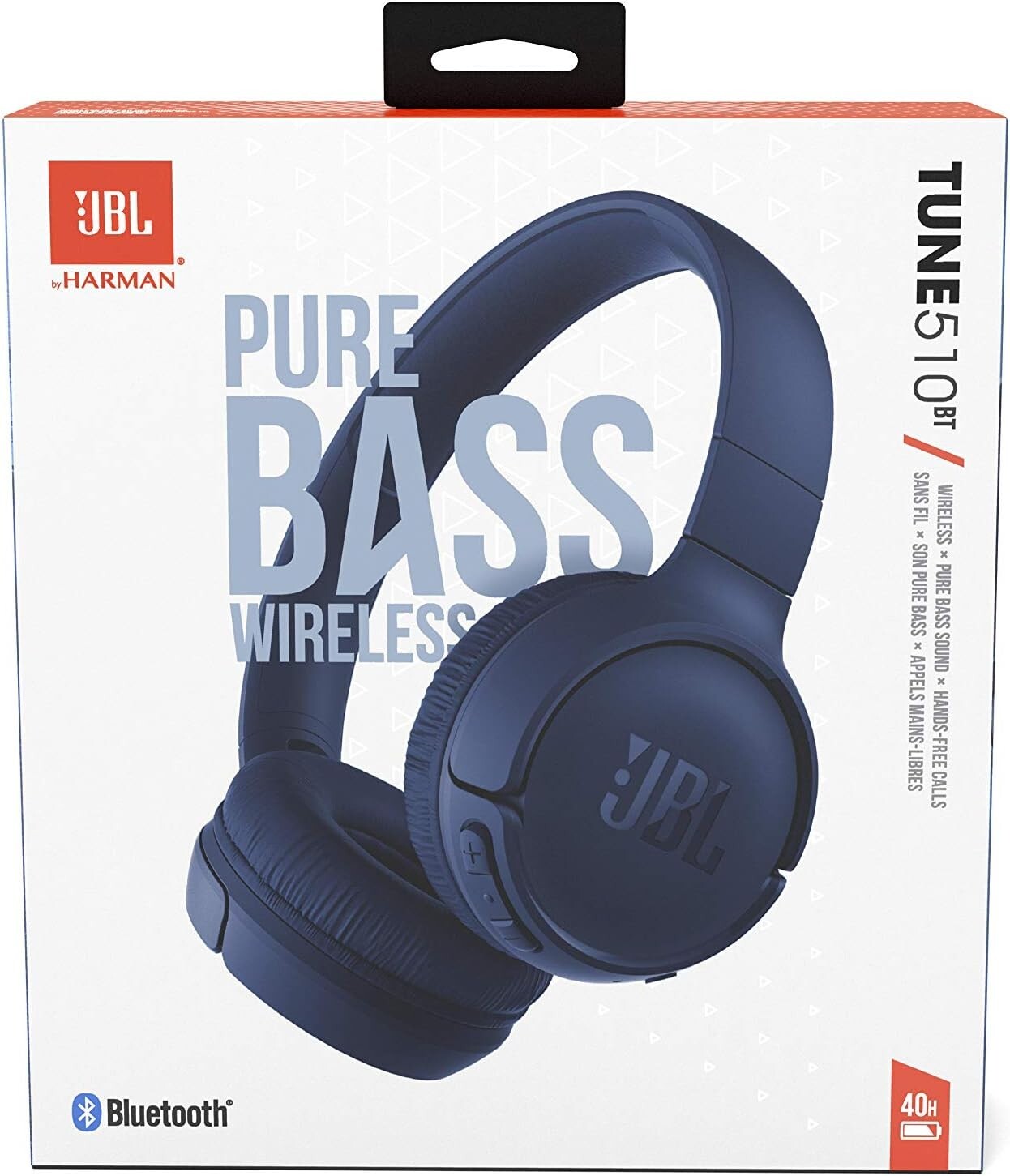 JBL Tune 510BT Wireless On-Ear Headphones with Purebass Sound Free Ship