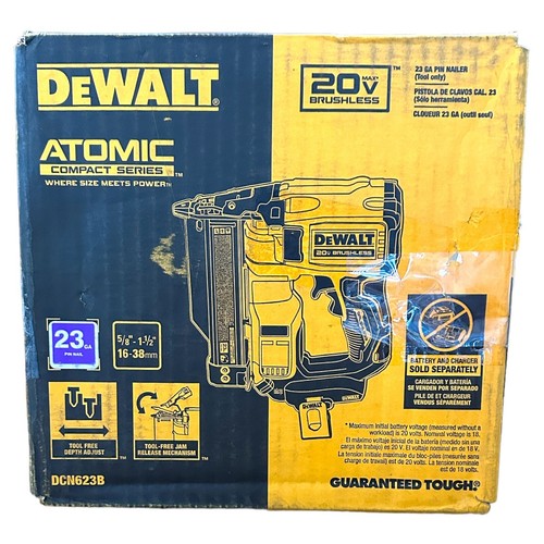 DEWALT Atomic Compact 20V MAX Brushless Cordless 23 Gauge Pin Nailer