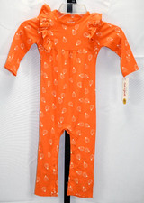 Halloween Cat Jack Baby One Piece Orange with Pumpkins Size 18M New