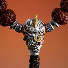 Treasurebound Pixiu Three-Way Bead. Bracelet Charm for Prosperity. Gifts for Men