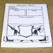 CHARACTER SHEET PAD - HEROQUEST - Hero Quest - MB/Games Workshop
