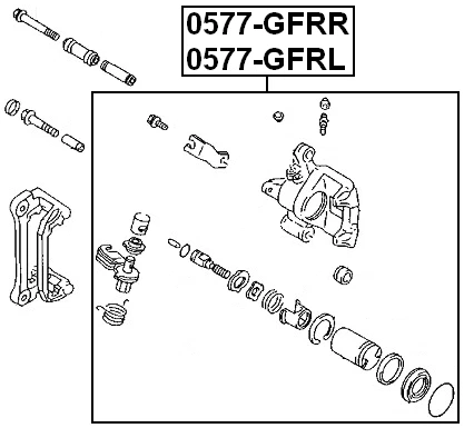 SOPORTE FRENO TRASERO DERECHO - Para Mazda 323 año 1998-2004 OEM GE7C-26-61XA Foto 2 de 3