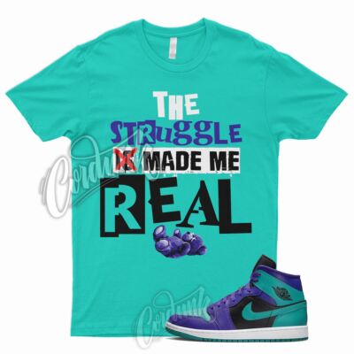 R1 T Shirt for J1 1 Dark Concord New Emerald Teal Purple Grape 5 6 Rings