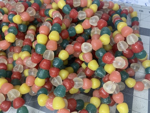 Vintage Plastic Sugared Gumdrop Candy Christmas Garland (5) 8ft Strands Lot (C1) - Picture 3 of 4