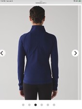 Navy Hero Blue Go Lightly Lululemon full zip track jacket EUC size 4