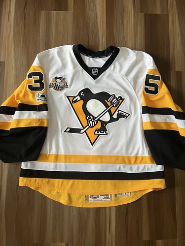 Tristian Jarry Pittsburgh Penguins 2016-17 Away Set 2 Game Worn Jersey NHL Debut