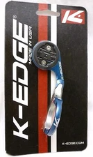 K-Edge Garmin Mount Blue Silver for All Edge Computers K Edge 