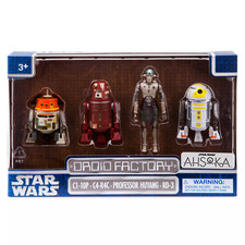 Disney Parks Star Wars Droid Factory Ashoka TV 4 Pack Set Chopper, Huyang New