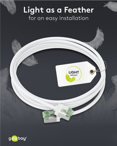 Goobay Ultraflexibles CAT 8.1 Patchkabel, slim, U/FTP, weiß - Bild 5 von 7