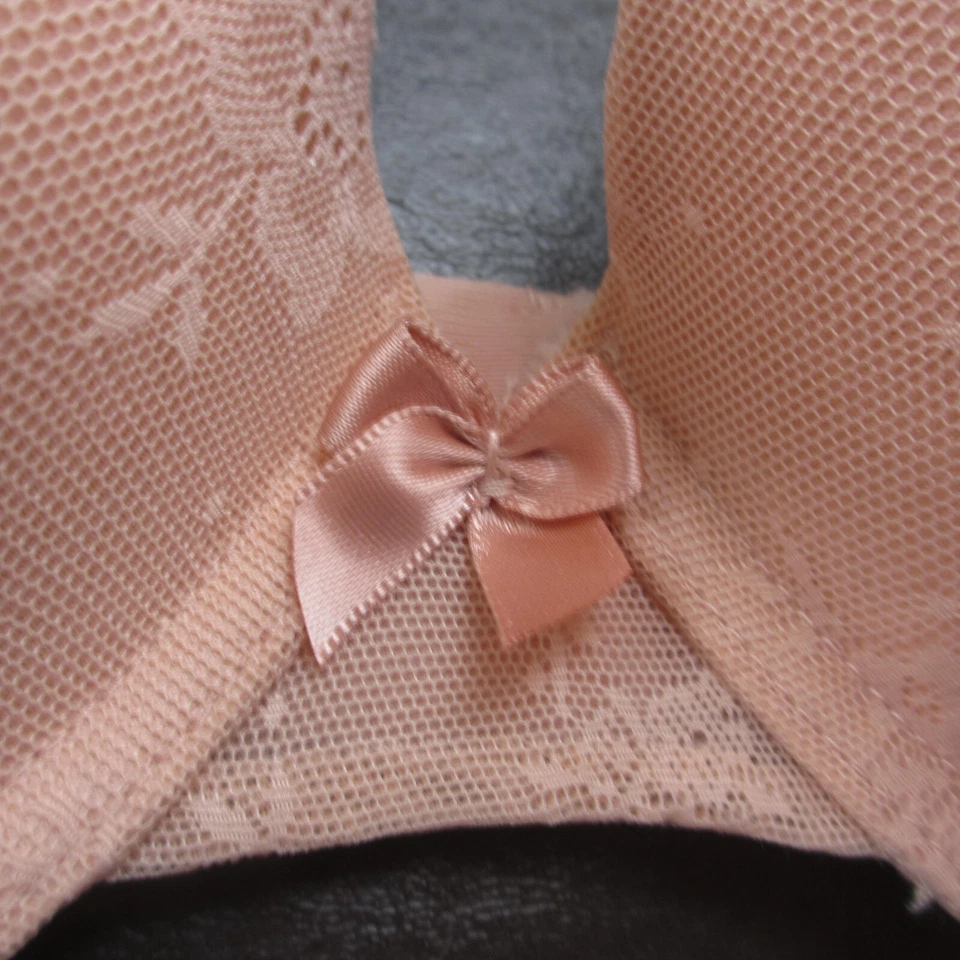 Sutiã Gilligan & O'Malley 34D laranja renda acolchoada com aro fecho ajustável atrás - Imagem 3 de 4