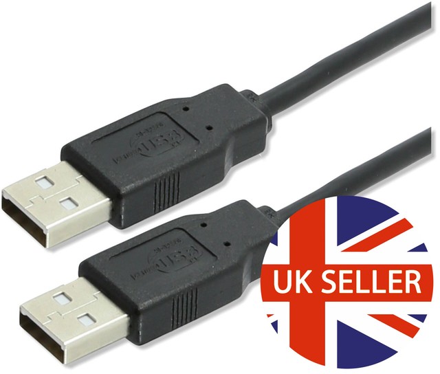 USB Cable Lead A plug to A plug Male/Male High Speed 2.0 Shielded Black 25cm -5m USB Cable Lead A plug to A plug Male/Male High Speed 2.0 Shielded Black 25cm -5m