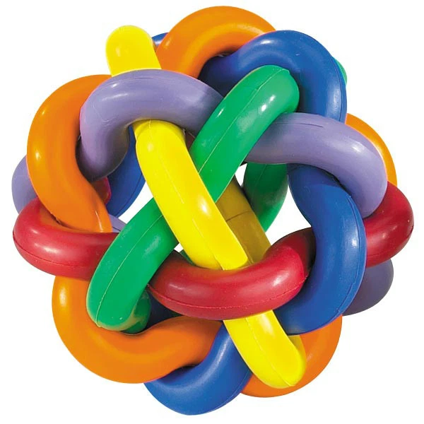 Hard Rubber Dog Toy Knobbly Colorful Wobbly Large 4 Inch Tough Toys for Big  Dogs