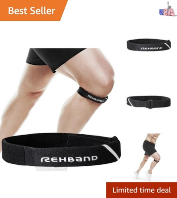 #ad Black Patellar Tendon Strap with Pressure Pad for Active Sports S M $20.47