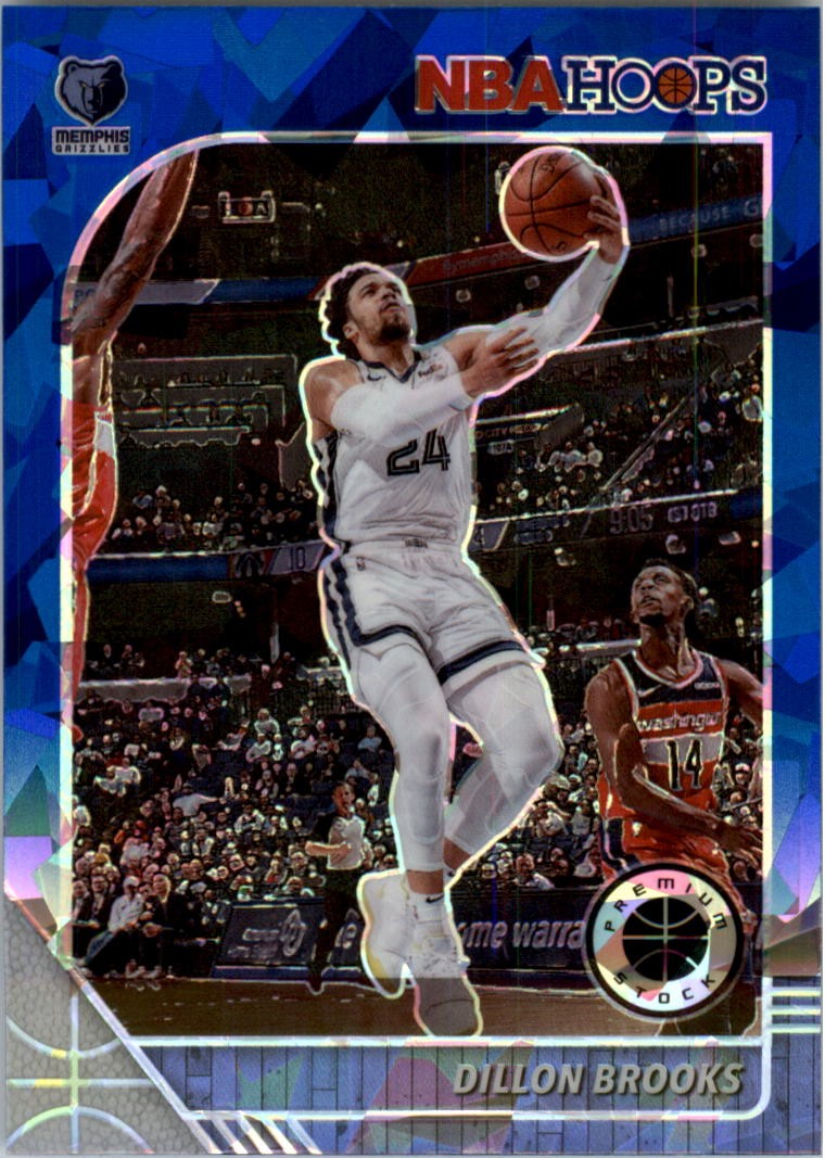 2019-20 Hoops Premium Stock Prizms Blue Cracked Ice #154 Dillon Brooks - BSK