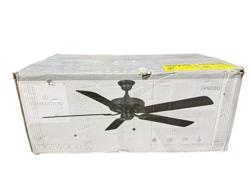$369 Fanimation Edgewood V2 60" Dark Bronze Walnut Blades Ceiling Fan In Outdoor - Picture 3 of 4
