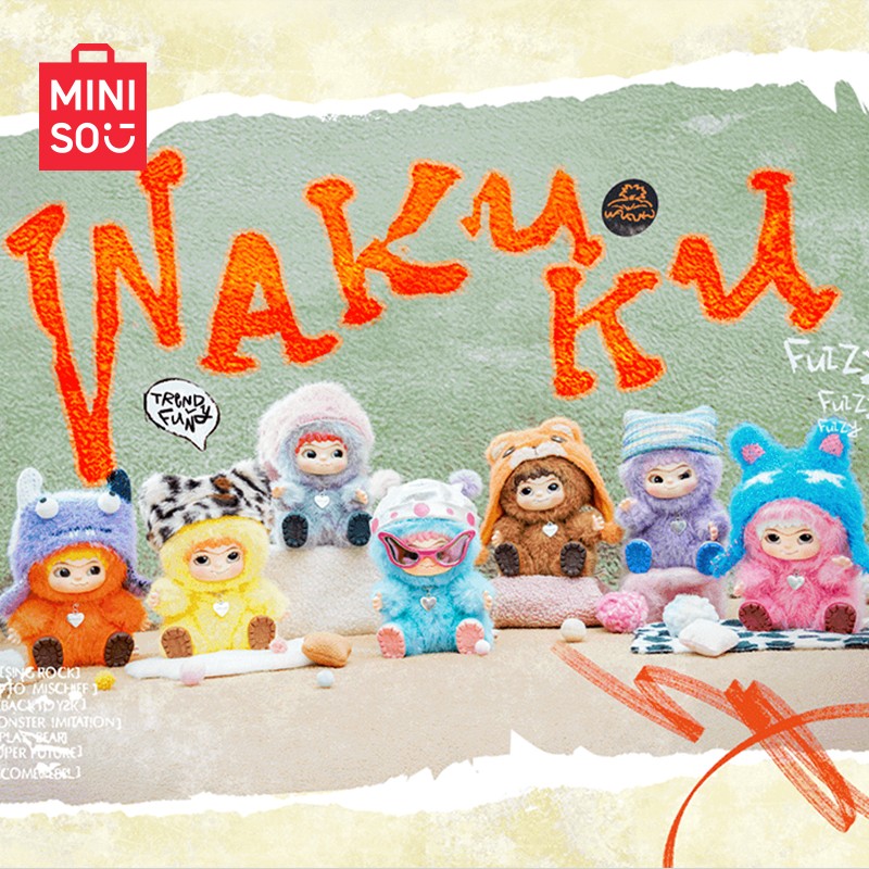 MINISO WAKUKU Fuzzy Fun Series Blind Box - Plush Figure Gift | eBay