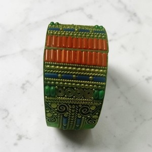 Tibetan Silver Nepalese Cuff Bangle With Lapis Lazuli, Coral Turquoise Bracelet 