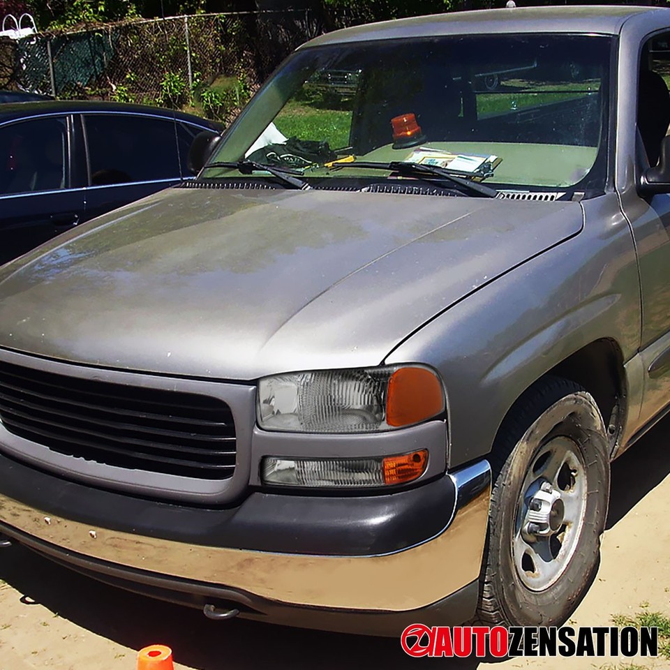 Par De Faros Delanteros Halogenos Composite Para GMC Sierra 1500 2000-2006 Y Yukon 1999-2007